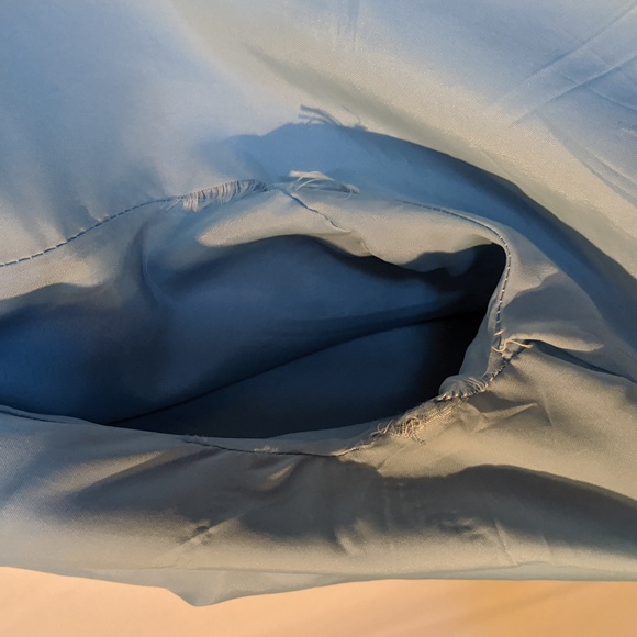 Vintage 70's baby blue shirt trench coat by Surrey Classics - Picture 6 of 9